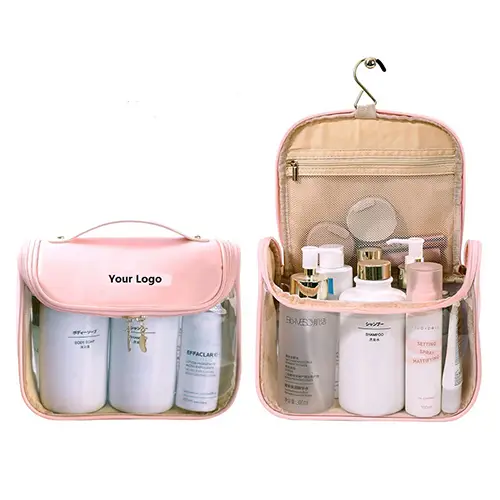 New Fashion Transparent Hook Beach Luxury Makeup Bag Waterproof Manufacturers Clear Travel Large Toiletry Bag Womens